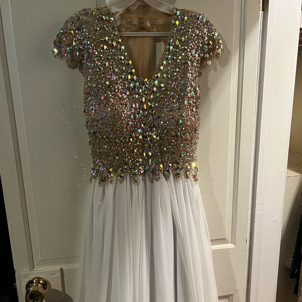 White Pageant Gown Gem